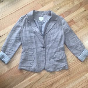 Loft grey linen blazer size 10